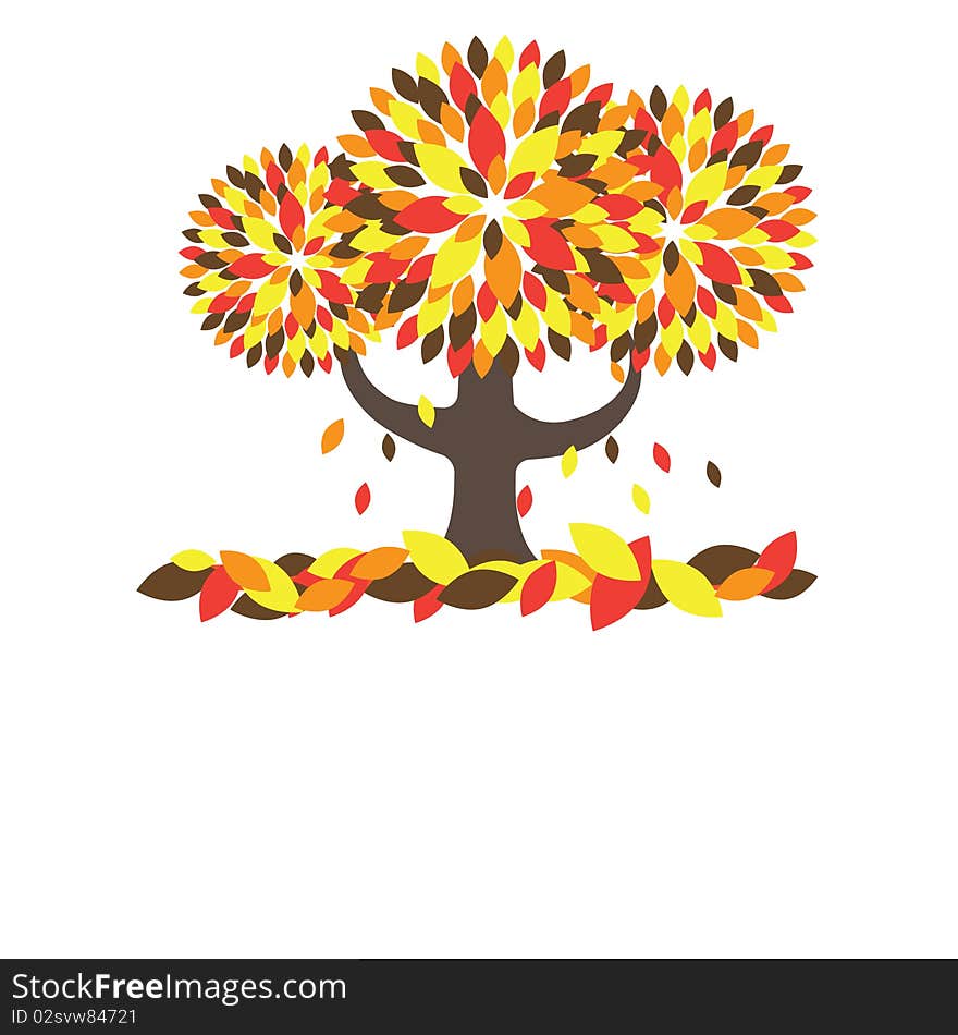 Colorful Autumn tree for you. Vector illustration. Colorful Autumn tree for you. Vector illustration