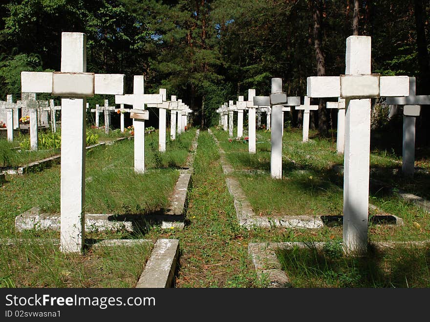 Polish military cemetery from World War II