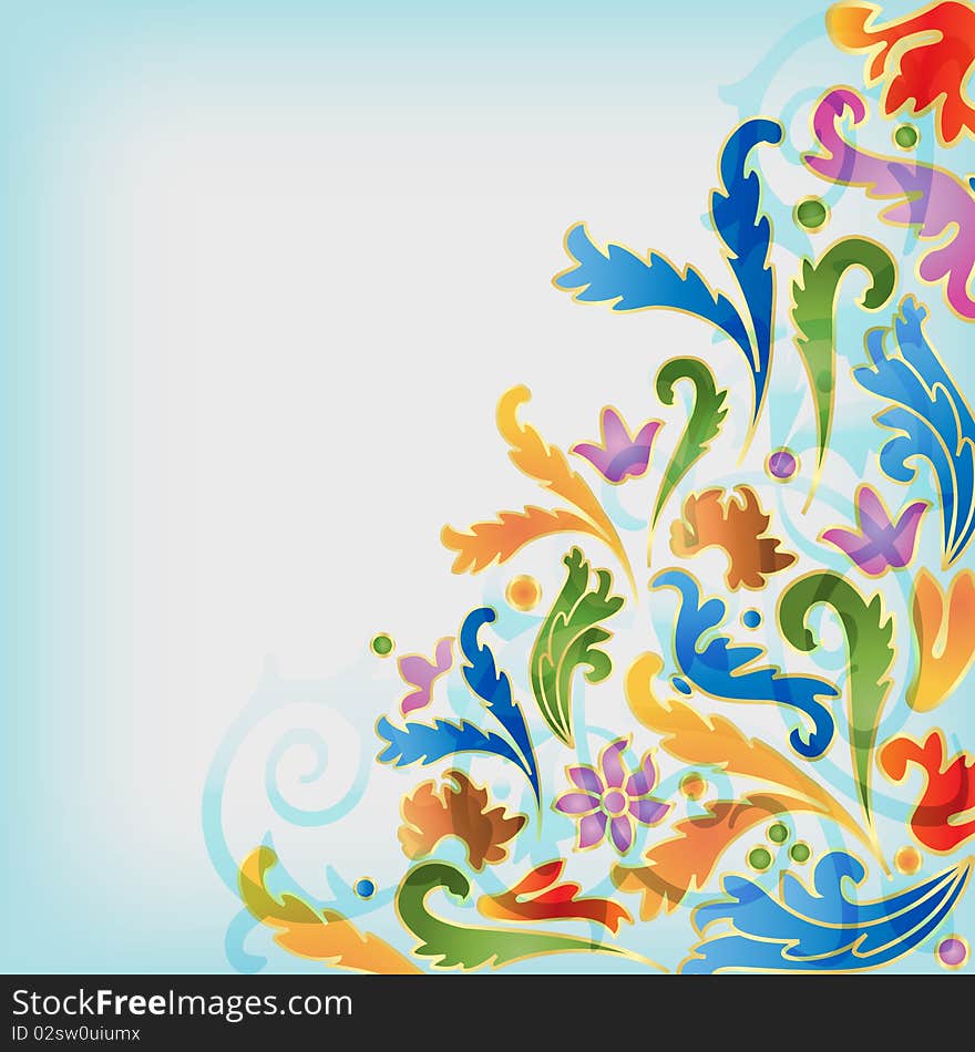 Floral background in modern style