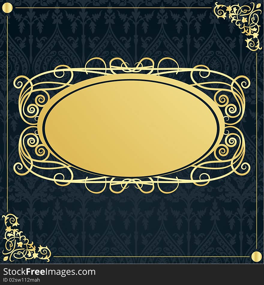 Gold Frame In Vintage Style