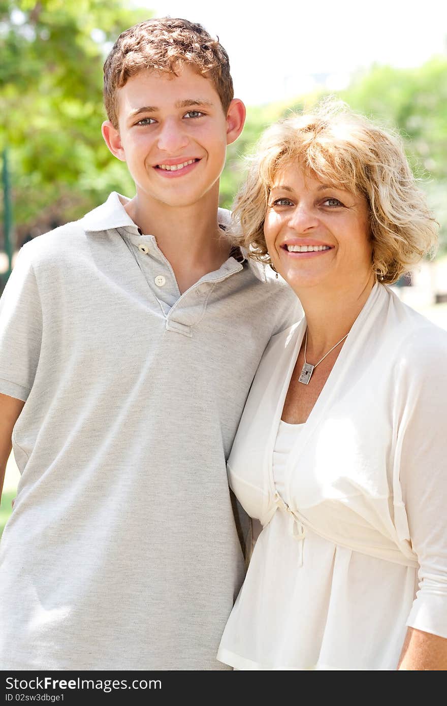 Portrait of a happy old woman with adorable grandson. Portrait of a happy old woman with adorable grandson