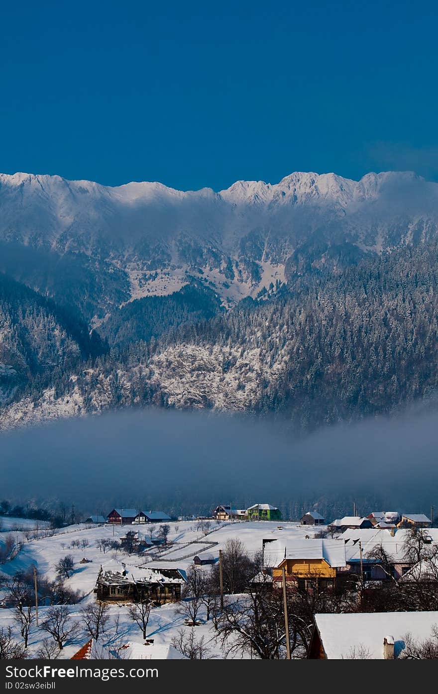 Clouds in Mountains Village