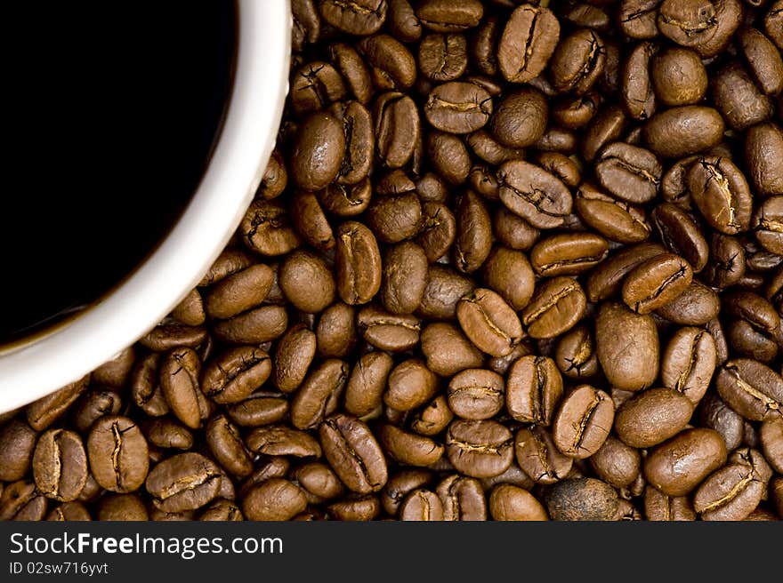 Brown Background with coffee bean