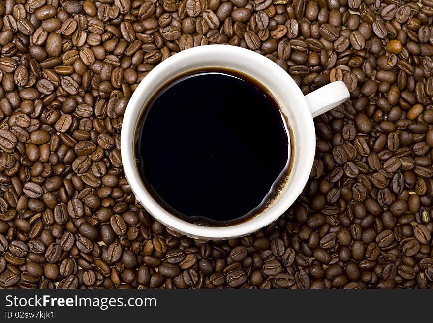 Brown Background with coffee bean