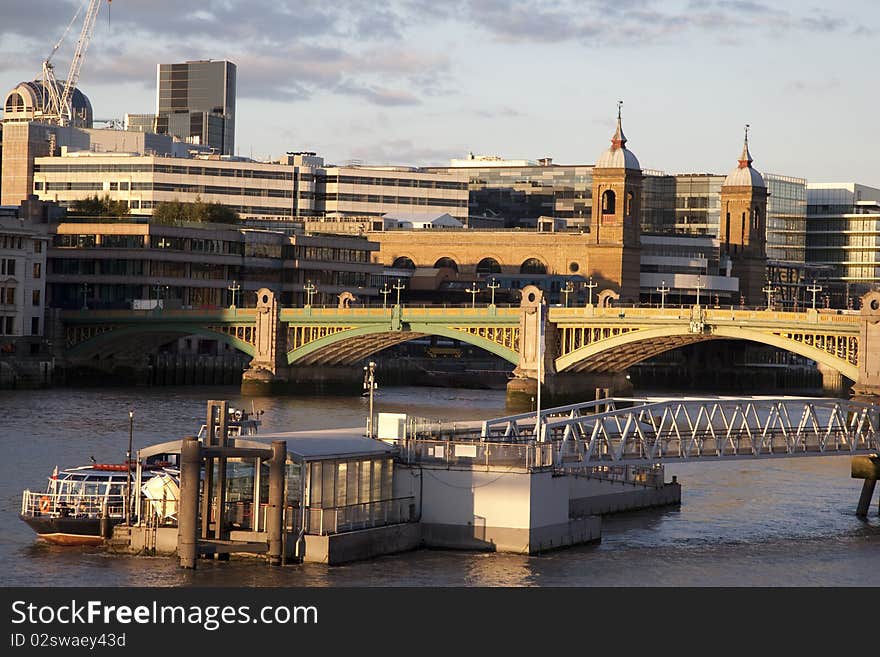 Southwark Bridge on the River Thames