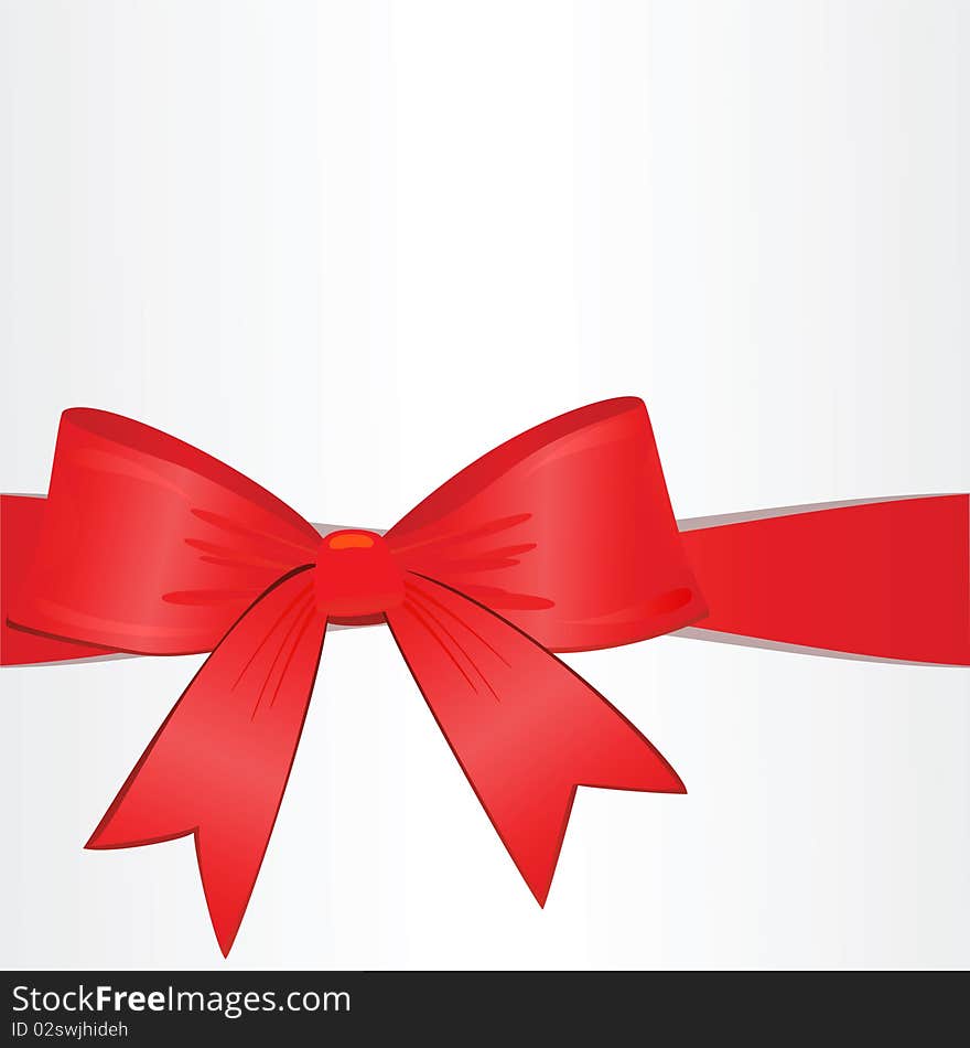 Red bow isolated on a white background. Vector. Red bow isolated on a white background. Vector