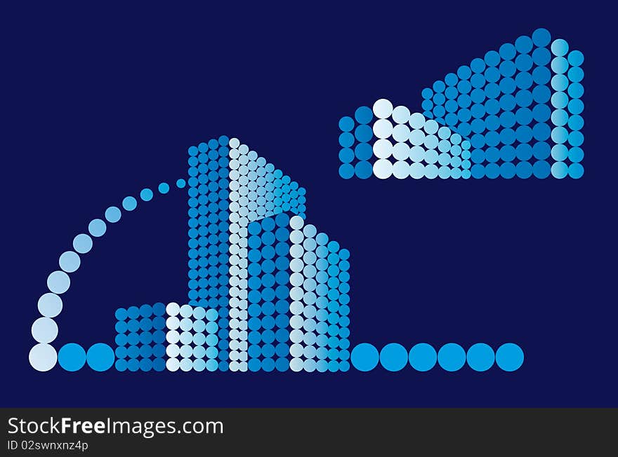 Real estate symbol. Abstract architectural composition. Real estate symbol. Abstract architectural composition