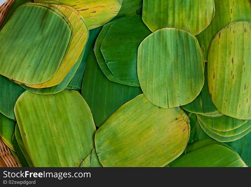 Banana Leaf ,for Wrap Thai Style Dessert