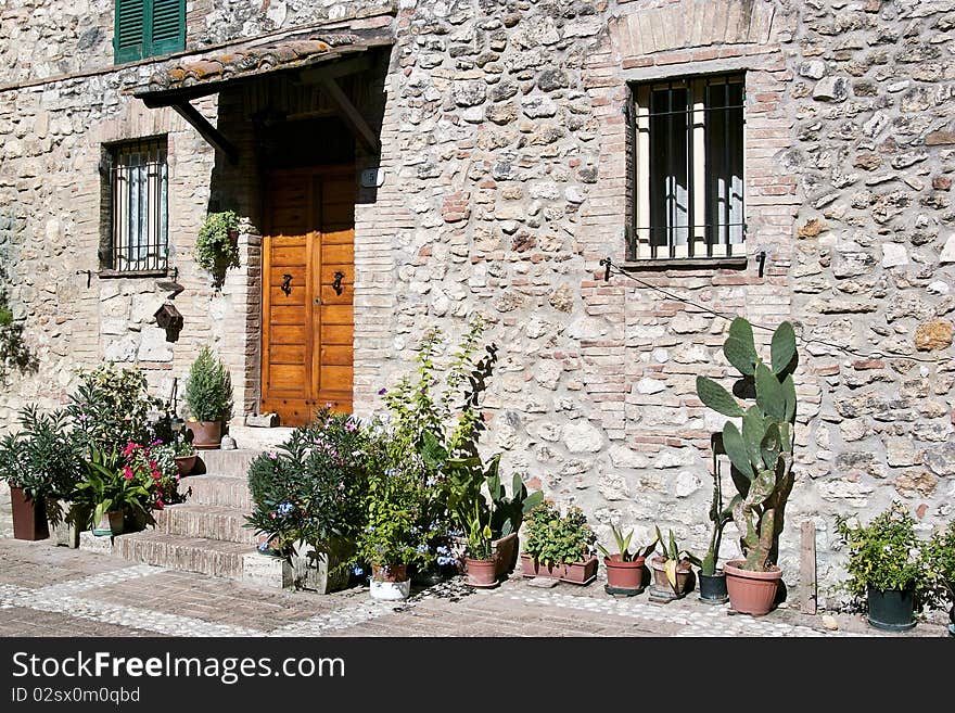 Entrance Of An Old House