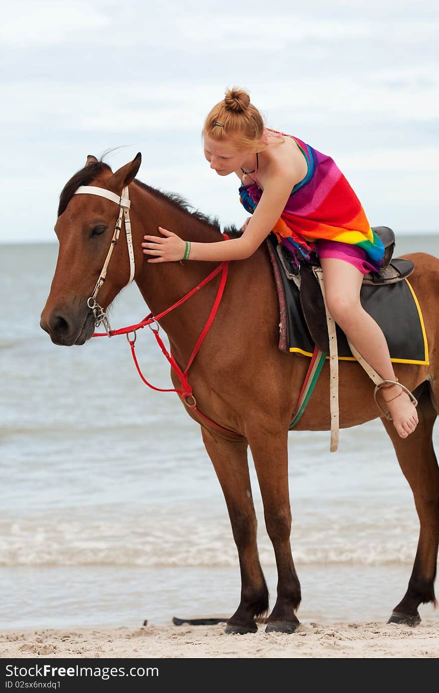 Horse riding on the beach