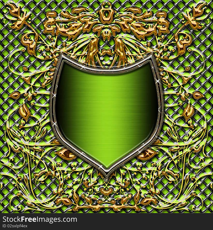 Shield or crest for stock with space for text