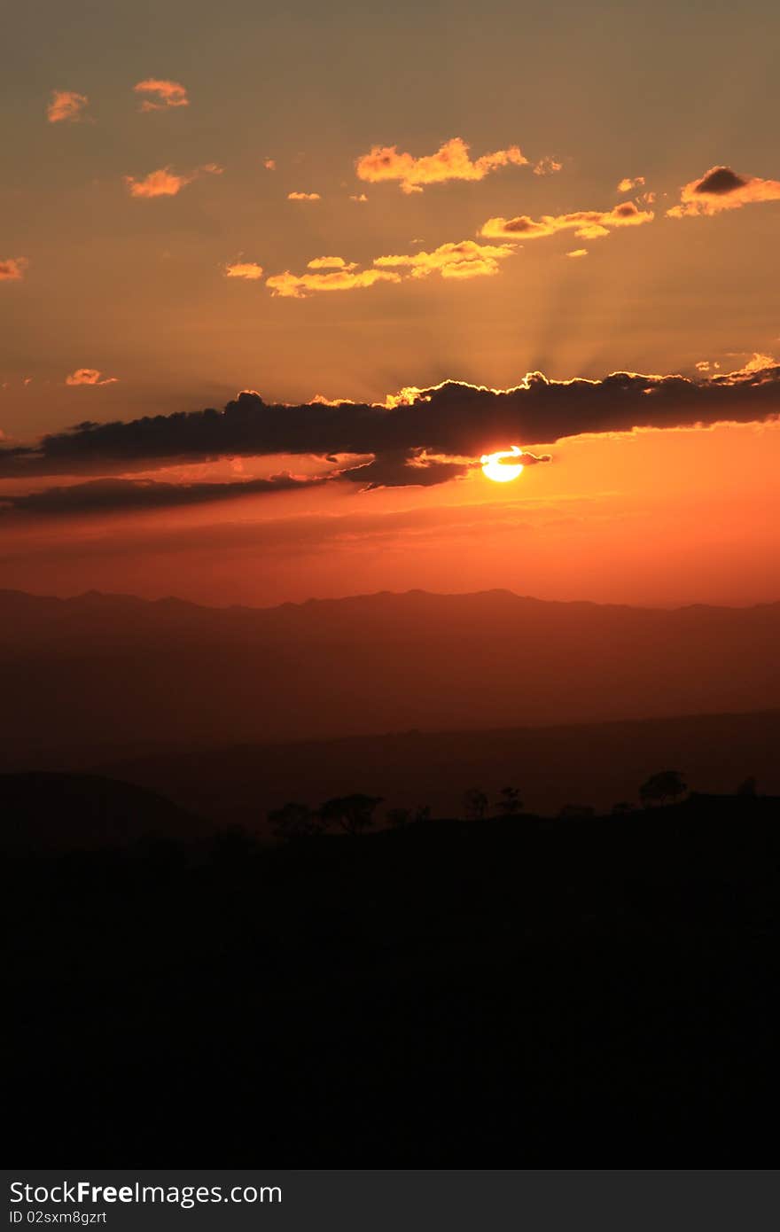 Dramatic sunset photographed in Guanacaste, Costa Rica