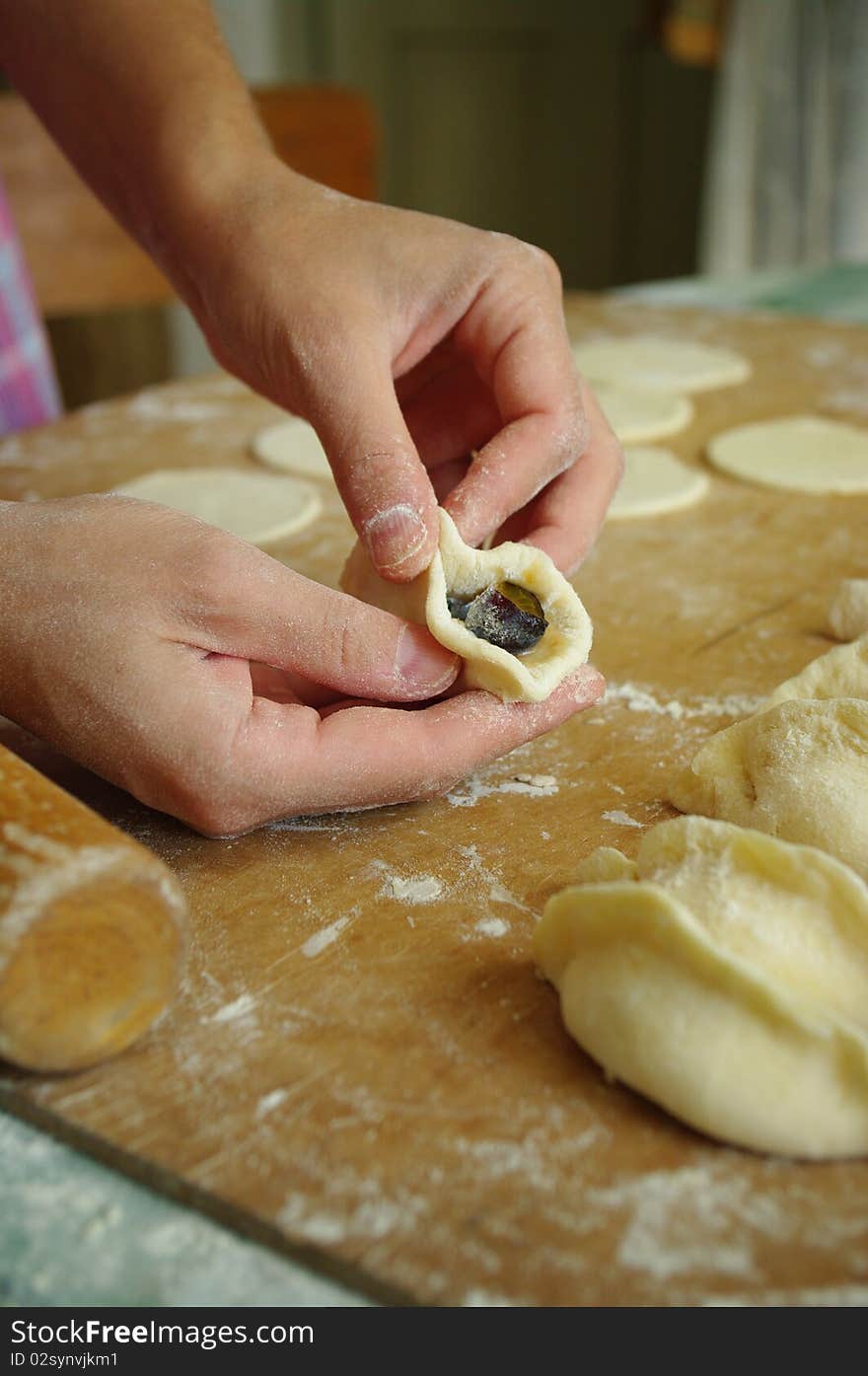 Making Plum Vareniki