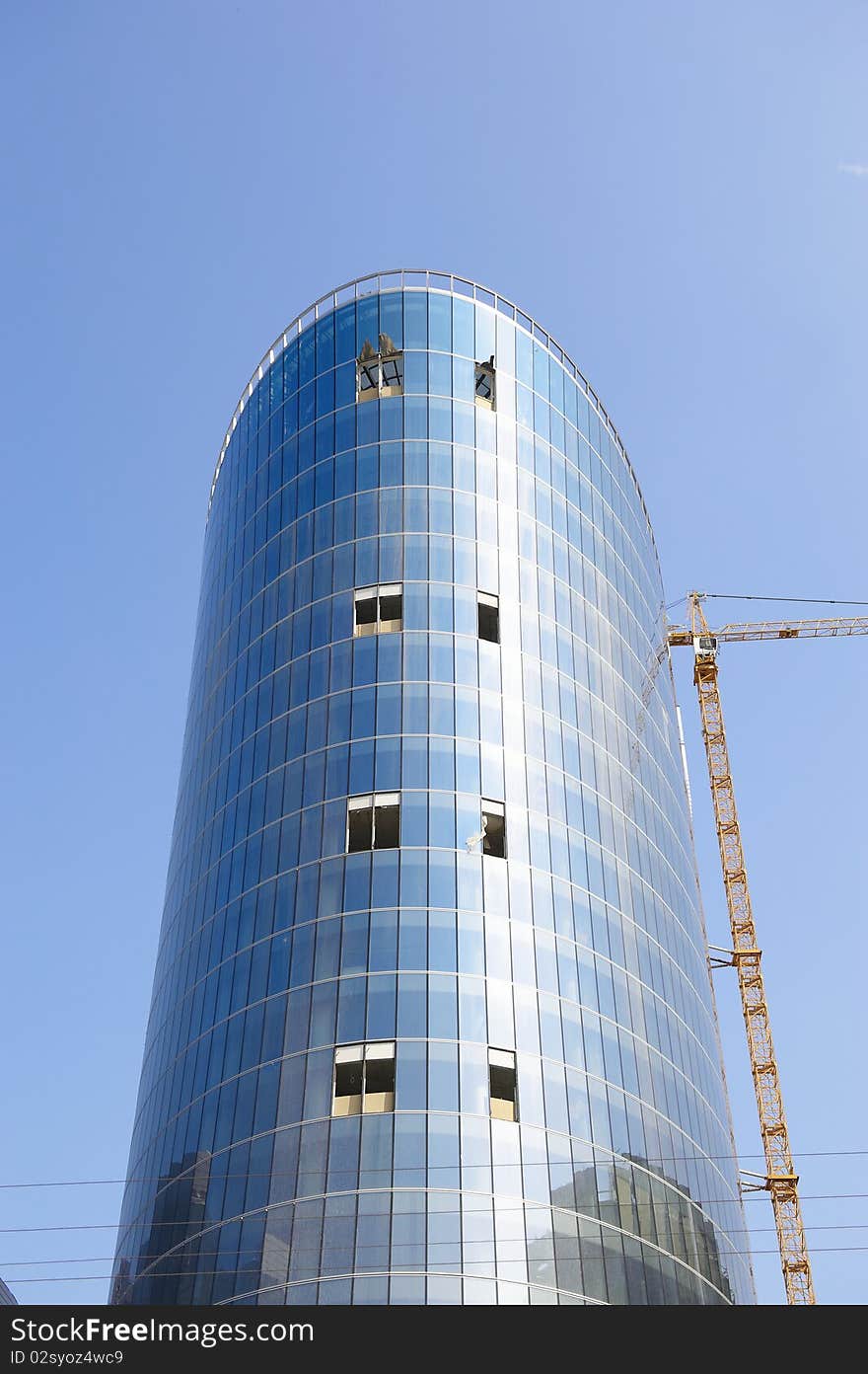 A modern Skyscraper under constructing. A modern Skyscraper under constructing