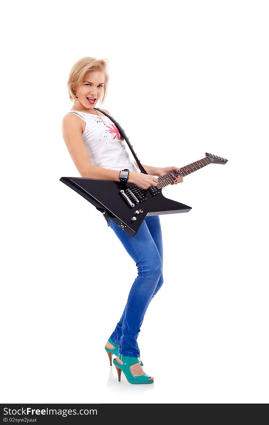 Woman with the guitar