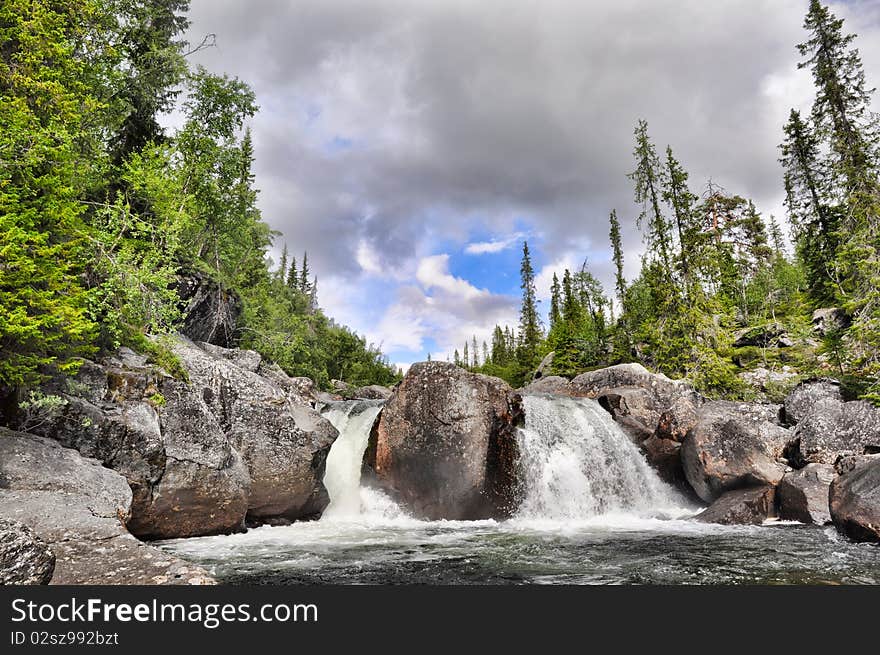 Mountain Waterfall