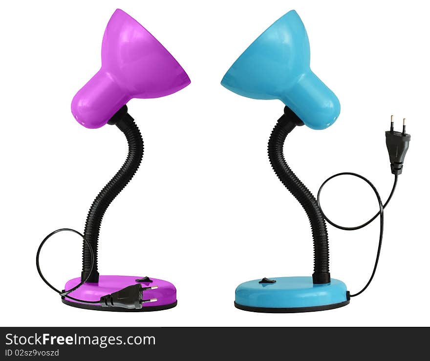 Pink And Blue Desk-lamps