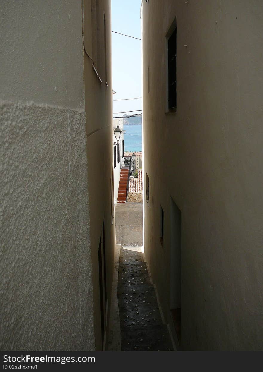 Narrow street view