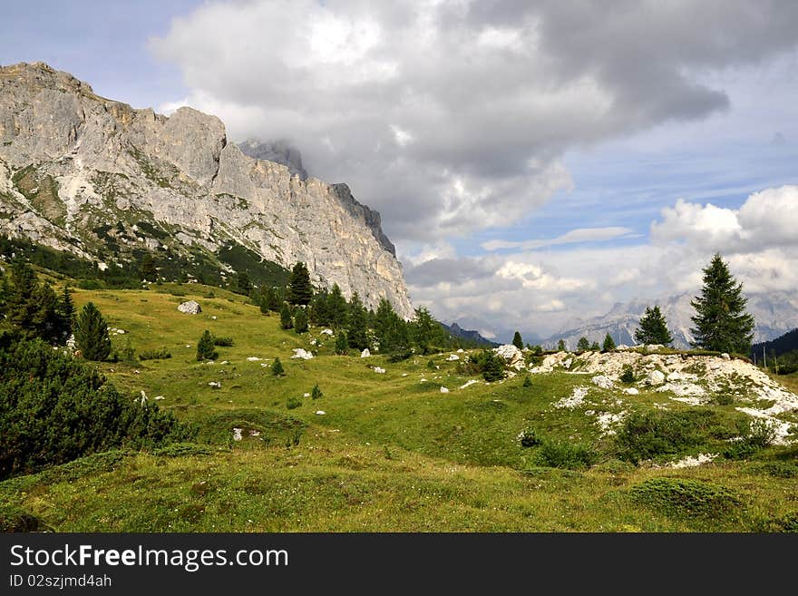 Landscape Dolomites of northern Italy