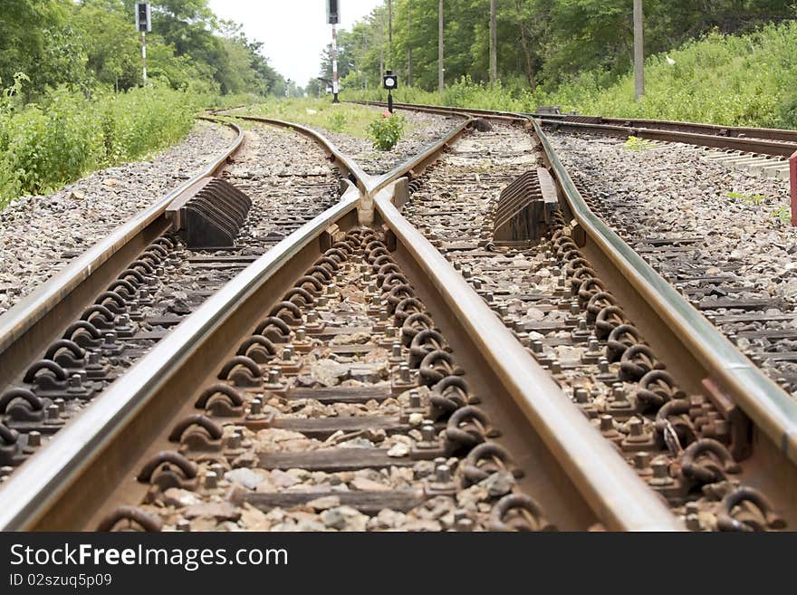 Railway tunnels. Used to transport goods.