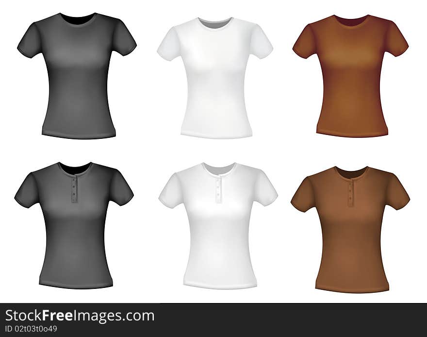 Black And White And Brown Shirts (women).