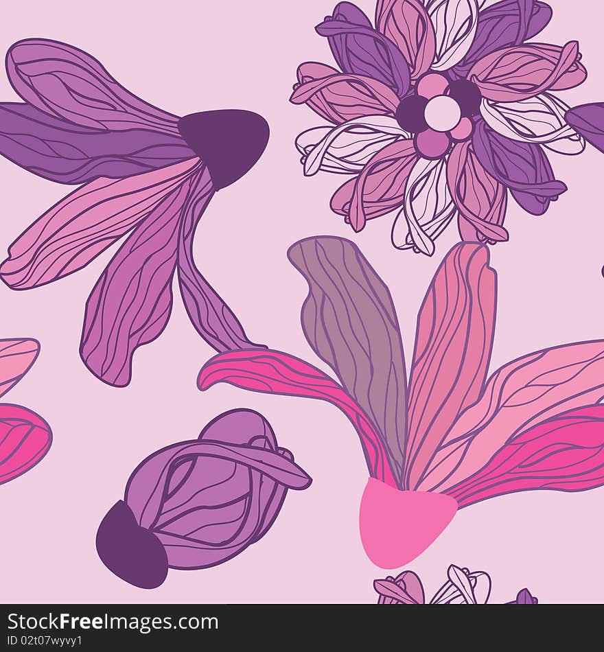 Seamless Vintage Floral Background