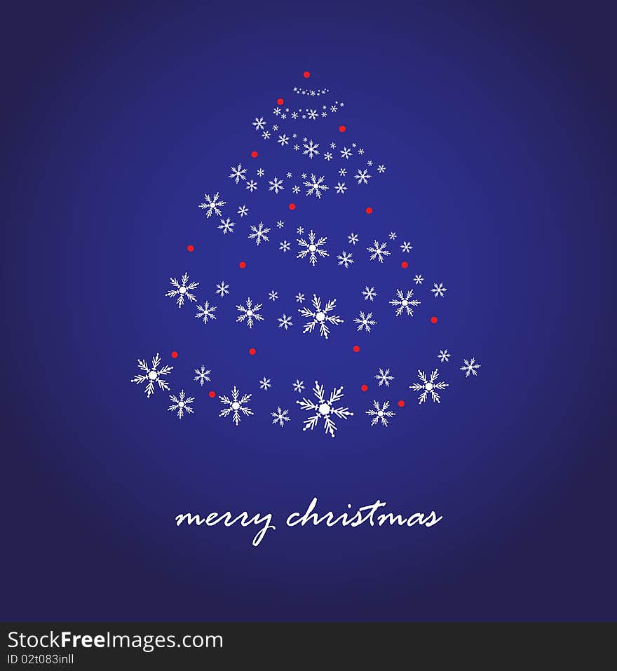 Background With Christmas Tree And Lights