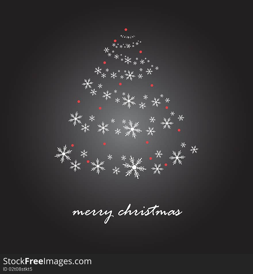 Background With Christmas Tree And Lights