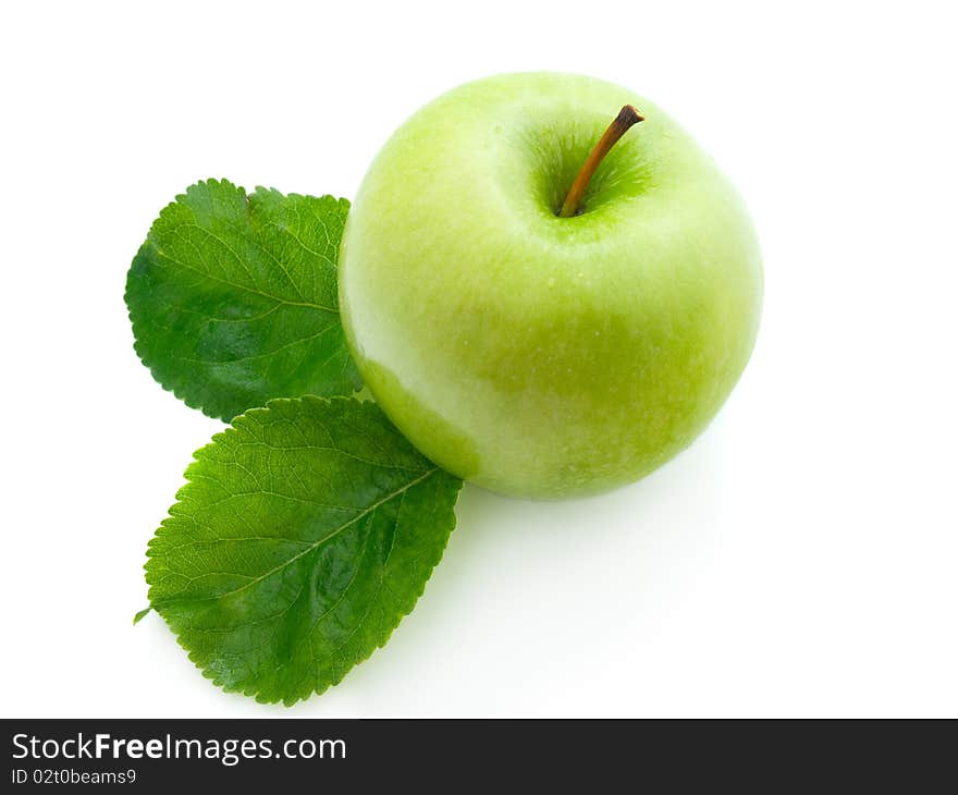 Green apple isolated on white background