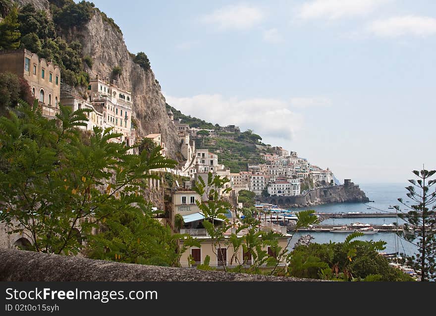 The town of Amalfi on Italy's Amalfi Coast