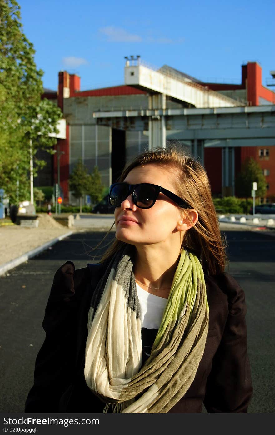 Portrait of a young girl outdoors