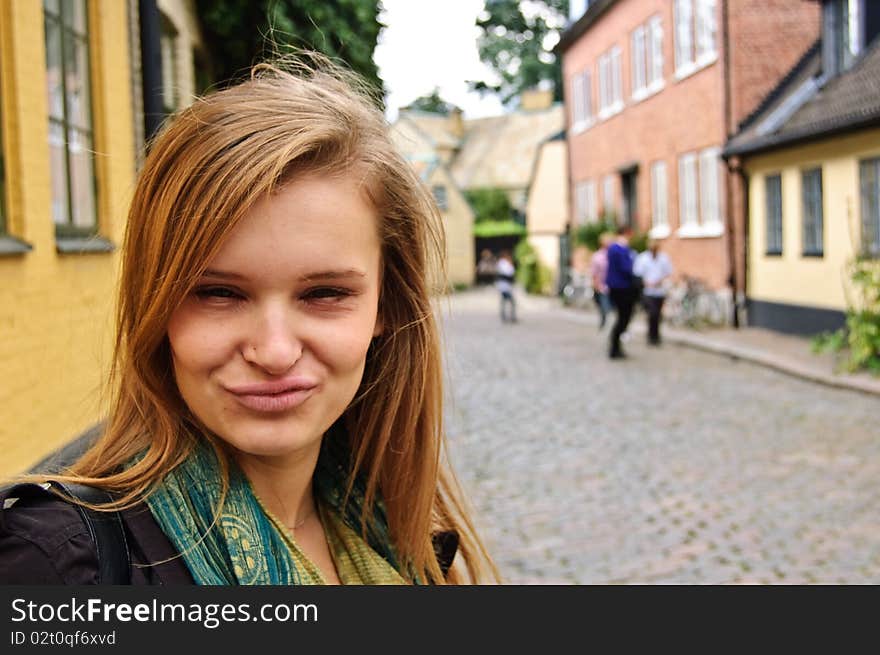 Portrait of angry girl