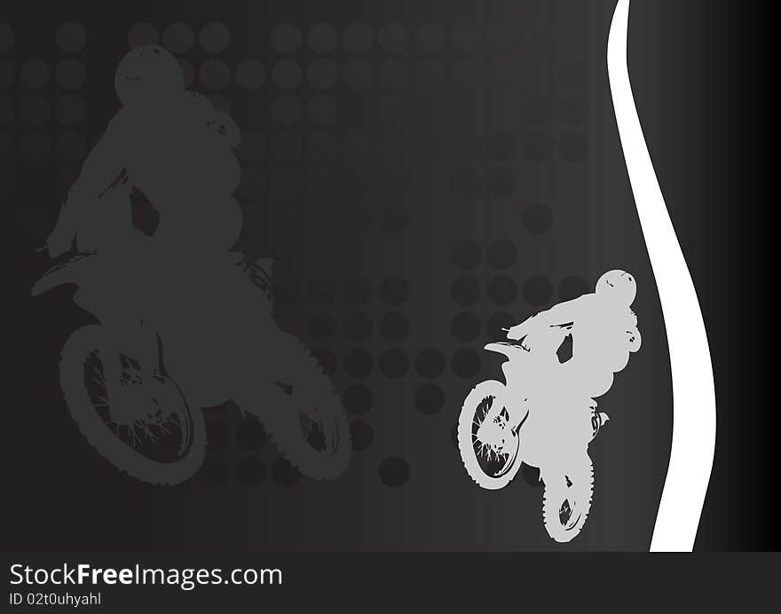 Racing moto.Vector. Clip-art