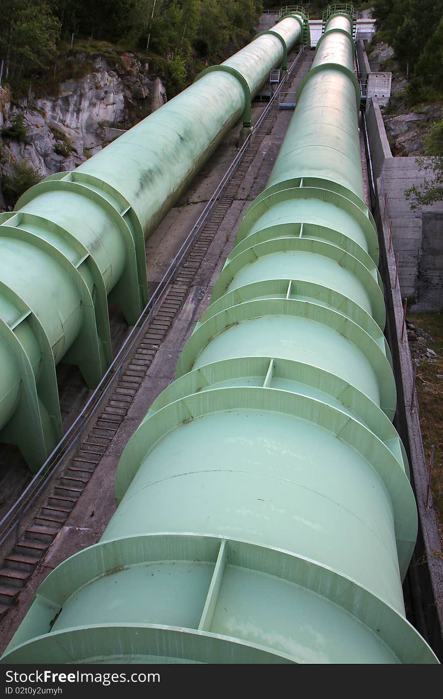 Water pipeline of the Edolo’s hydroelectric power station, Brixia province, Lombardy region, Italy