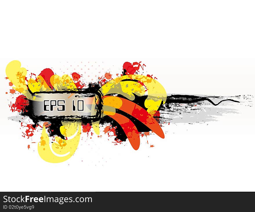 Vector Autumn Grunge Banner Concept With Copy Spac