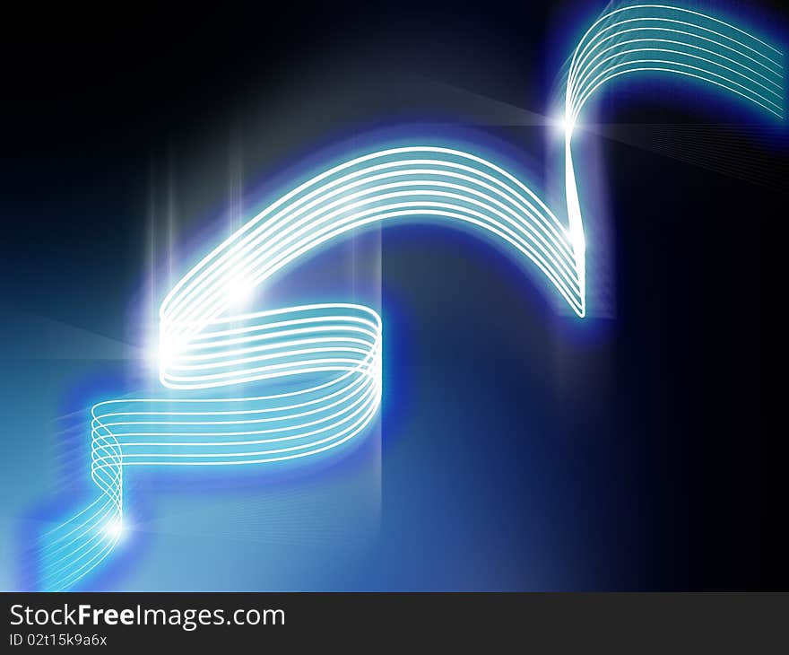 Electric lines blue background design