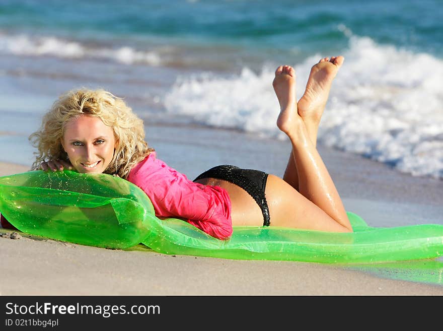 Beautiful woman on beach