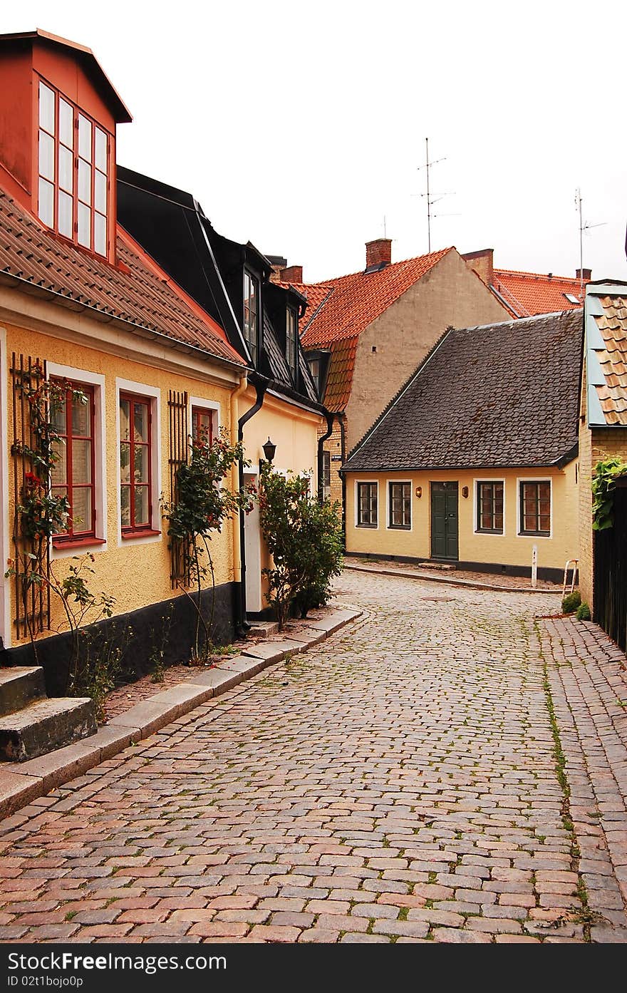 Picture showing a old street in sweeden. Picture showing a old street in sweeden