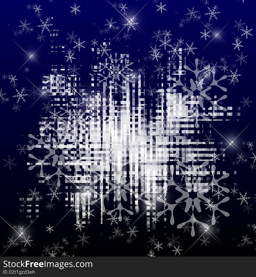 Beautiful background with nice snowflakes