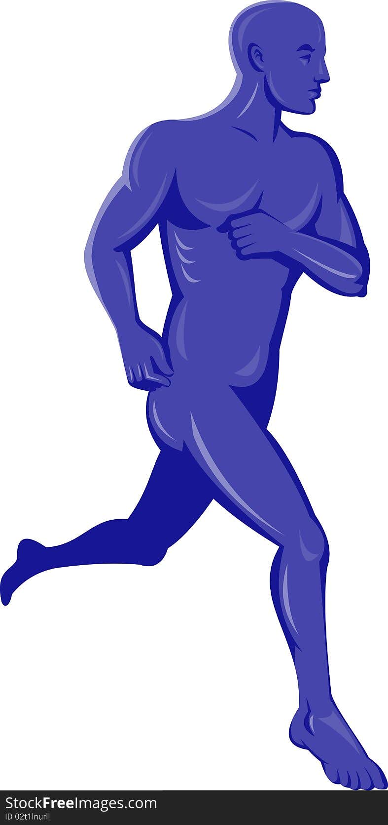 Human male running anatomy