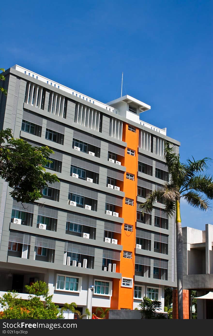 Brown and orange colour on the architecture. Brown and orange colour on the architecture