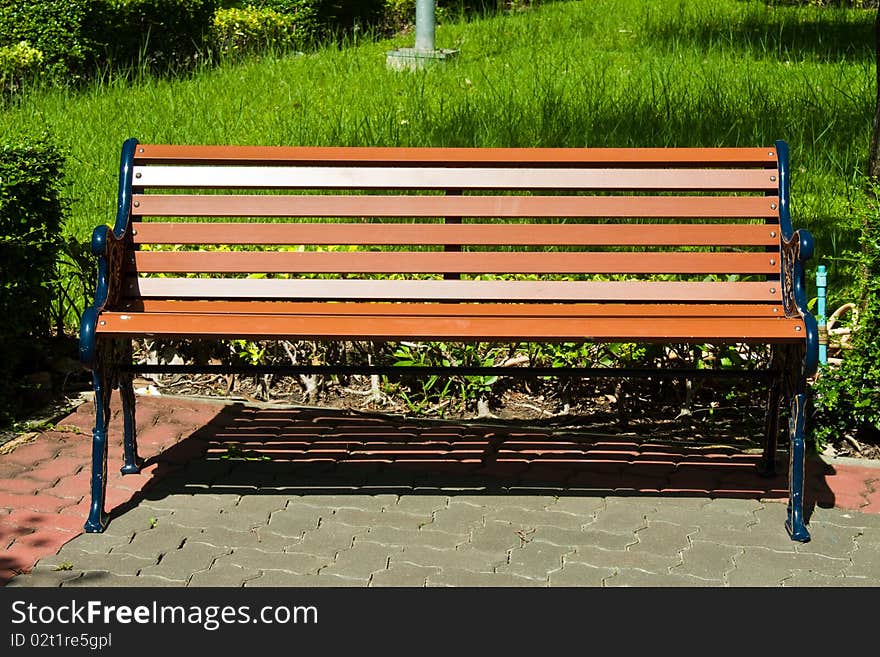 Bench for relax at tge garden