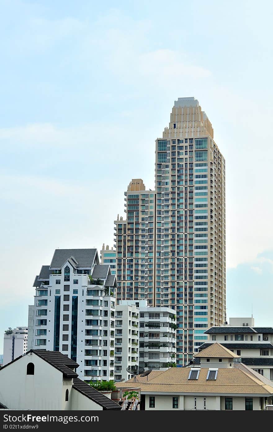 Modrern building view in bamgkok Thailand