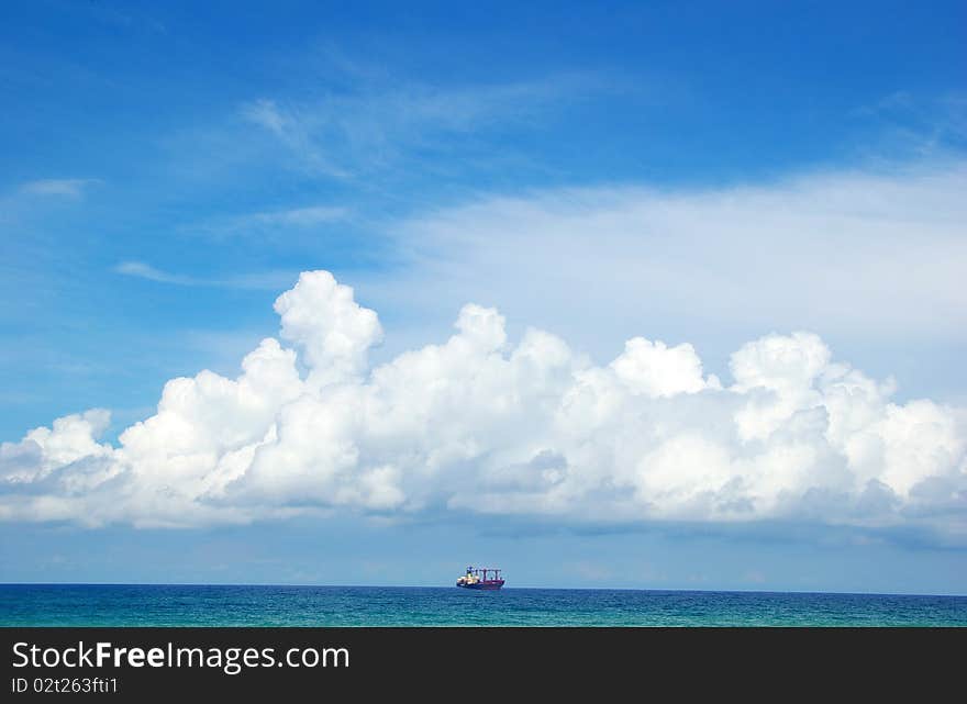 Exotic beach under a blue sky. Exotic beach under a blue sky