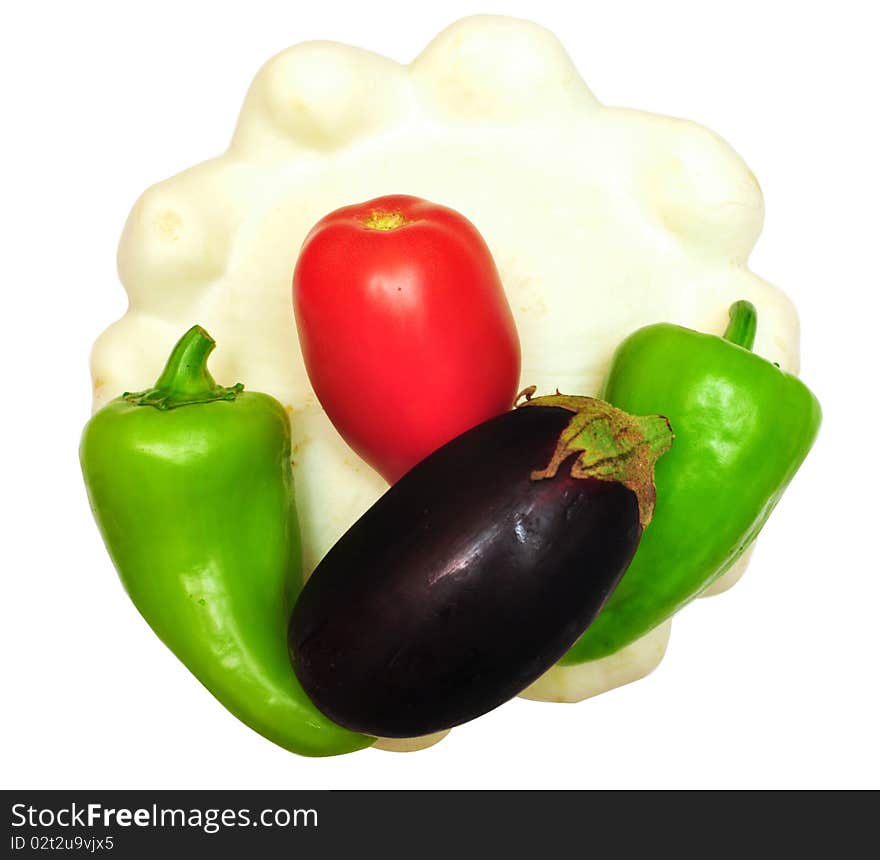 Vegetables On A White Background