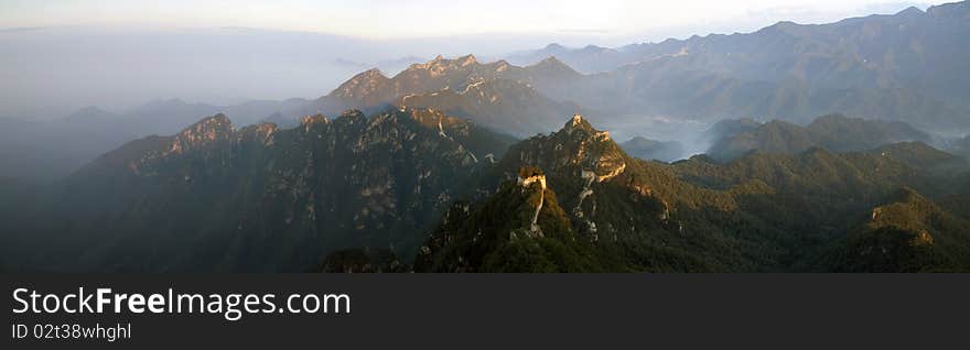 The Great Wall of China between Jiankou and Mutianyu.