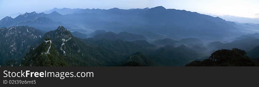 The Great Wall of China between Jiankou and Mutianyu.