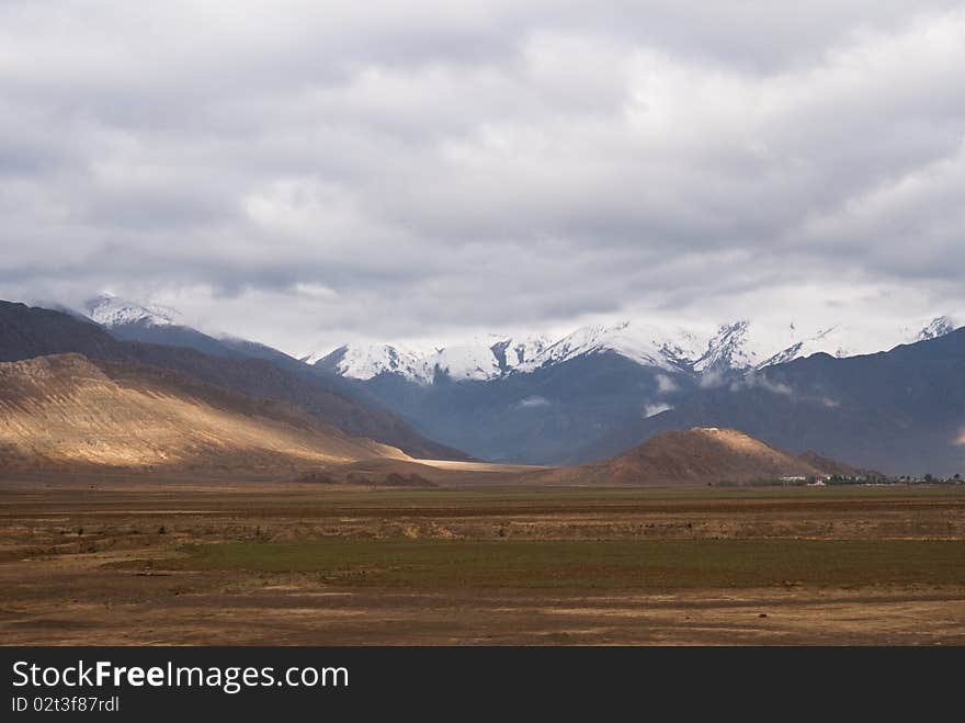 Modern highway to the summit of earth - mount himalaya. Modern highway to the summit of earth - mount himalaya