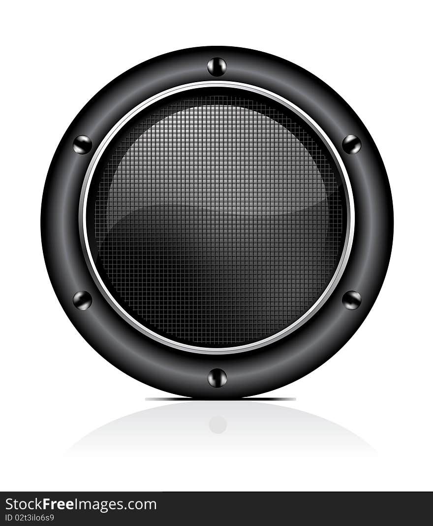 Sound Speaker On White