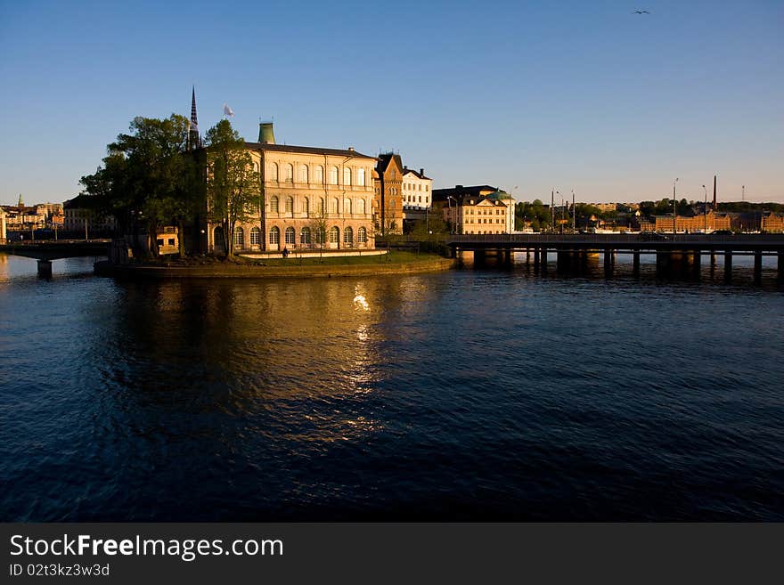 Stromsborg at Sunset. Stockholm, Sweden. Stromsborg at Sunset. Stockholm, Sweden.